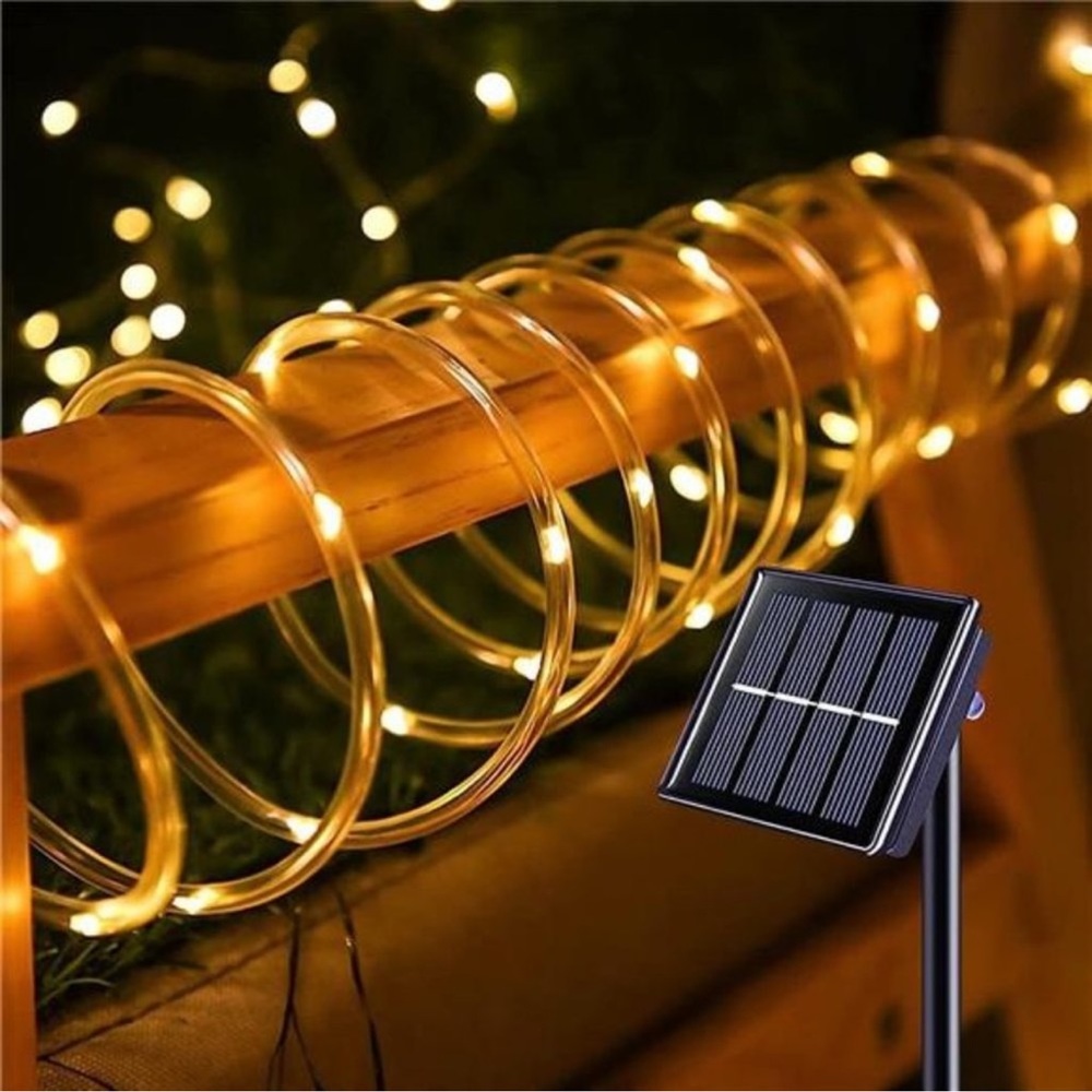 Solar Rope Lights Outdoor Waterproof LED Solar Tube Lights 33FT